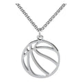 - D Collar Acero Inoxidable Accesorio Balon Basquetbol Moda