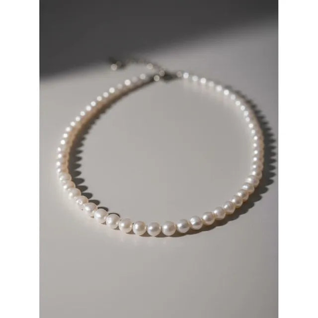 Collar Cadena Colgante Gargantilla Elegante Perlas - Dorado